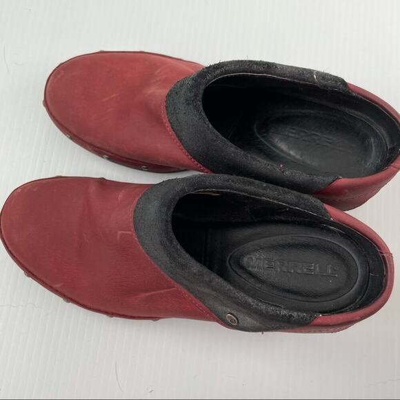 Merrell Luxe wrap red leather mule black interior and sole - Picture 4 of 10